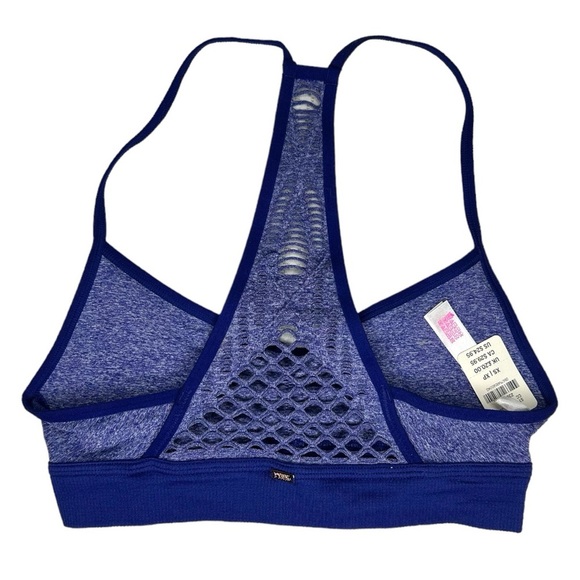 NWT PINK And Victoria’s Secret Blue Unlined Racerback Sports Bra Size XS - Picture 2 of 8